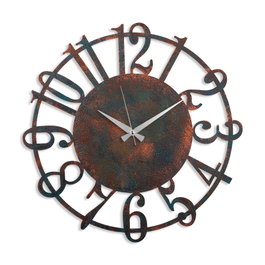 Wallity Reloj de pared decorativo de metal Multicolor